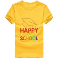 Честит Последен Ден на училище върховете Дипломиране сезон Подаръци за мъже и жени жени Смешно писмо печат блуза С къс ръкав