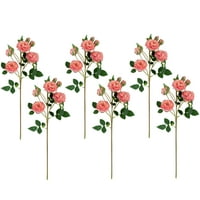 Комплект Розово истинско докосване Камелия роза изкуствени флорални спрейове 23