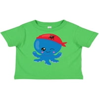 Мастически пиратски октопод, сладък октопод, малък октопод подарък за малко дете или тениска за момиче
