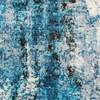 Серина Виго съвременна модерна абстрактна зона килим 7´9 ”x10´2” синя ръжда