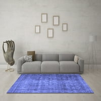 Ahgly Company Indoor Rectangle Persian Blue Traditional Area Rugs, 8 '12'