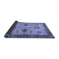 Ahgly Company Indoor Square Oriental Blue Traditional Area Rugs, 5 'квадрат