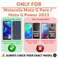 TalkingCase Slim Case, съвместим за Motorola Moto G Pure G Power, стъклен протектор на екрана, вкл.