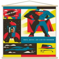 100 -годишнина на Warner - Стенски плакат на Superman с магнитна рамка, 22.375 34