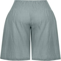 Суитчъне за капри за жени летни ежедневни високи панталони с разтягане с джобове подрязани панталони
