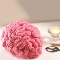 Шапка ръка плетена личност мозъчна шапка деца възрастни плетене на една кука готино церебум кафат