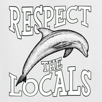 Wild Bobby Уважавайте местните спасяват нашите океани делфини любител на животни Униз Графична качулка Суичър, бял, среден