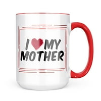 Неонблондинка сърцето Обичам майка ми чаша подарък за любителите на кафе чай