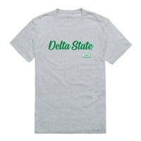 Държавен университет на Delta Statesmen Script Tee тениска сиво xl