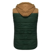 Пикси зимни палта за мъже Мъжки качулка Есен Зима цип Мода цвят жилетка Топ палто зелено + 6