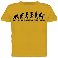 Еволюцията на писателите тениска Мъже-изображение от Шатърсток, Мъжки 3х-голям