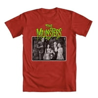 Снимка на семейство Мюнстер оригинални произведения на изкуството, вдъхновени от мъжката тениска на Мънстър, червена х-голяма