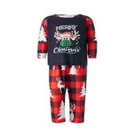 Xingqing Коледа съвпадащи семейни пижами комплекти карирано дърво лос печат с дълъг ръкав върхове панталони заспиване