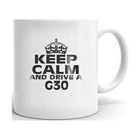 G Запазете спокойствие и шофирайте кафе чай керамична халба офис работа чаша подарък oz