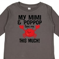 Inktastic Mimi и Poppop Love Me Gift Toddler Boy или Toddler Girl Тениска с дълъг ръкав