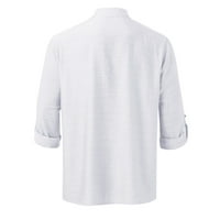 Мъже тениски мъжки l плътна ролка за ръкав блуза с дълъг ръкав за якичка