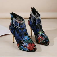 Giligiliso обувки жени антични бродирани мрежести фини токчета baotou високи токчета обувки есенна продажба