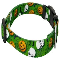 Country Brook Petz® Deluxe Ghoulish Dleasts Dog Collar и Leash Limited Edition, Medium