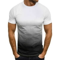 Floleo върхове Clearance мъже с къс ръкав печат кръгла тениска на тениска на врата на врата