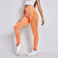 Панталони за жени Упражнения за повдигане на висока талия стегнат Йога Плътен цвят Висока талия дълги панталони