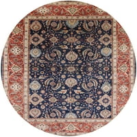 Ahgly Company на закрито кръг от средата на века модерен маронен лилав ориенталски килими, 7 'кръг