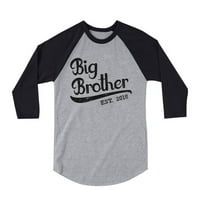 TSTARS BOYS Big Brother Риза Подарък за Big Brother Graphic Tee Брега на бременност Обявяване на Big Bro Gifts for Brother 3-ръкав Raglan Toddler Baby Thrying Тениска