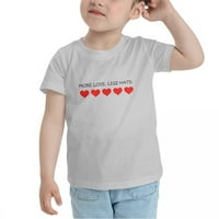 Повече любов по -малко омраза сладки тениски за малко дете за момчета