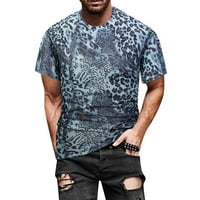 Тениски за мъжки улични дрехи пролет лято ежедневни тънки 3D отпечатани къси ръкави топ блуза модни тийнейджъри върхове