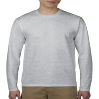 Класически обикновени ризи с дълъг ръкав пуловер за мъже екипаж ший чист цветен фитнес доли