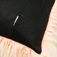 Бяла пухкава възглавница покрива нова луксозна серия Merino Style Blush Fau Fur Decorative Throw Packs Cover Square Fuzzy Cushion Case, квадрат