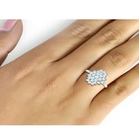 Бижутериклуб Аквамарин Пръстен Рожден Камък Бижута-1. Карат Аквамарин 0. Стерлинги Сребърен пръстен бижута-скъпоценни камъни пръстени с хипоалергенни 0. Сребърна Лента