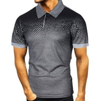 Ризи За Мъже клирънс мода личност мъжки ежедневни тънък къс ръкав точка печат т къс ръкав изненадващ яка блуза & риза отстъпка