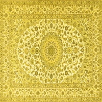 Ahgly Company вътрешен правоъгълник медальон жълти традиционни килими, 2 '5'