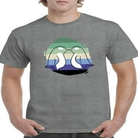 Penguin двойка w Гордост флаг тениска мъже -smartprints дизайни, мъжки малки
