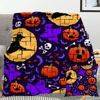 Хелоуин одеяло с калъфка за възглавница, страшно одеяло за хол спалня,455, 32х48