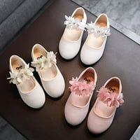 Детски кожени момичета обувки блестящи цветя принцесни обувки за деца парти сватба деца апартаменти пролетни летни обувки