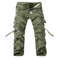 Aherbiu Cargo Pants for Men Classic Streetwear Cargos с мулти джобове със средна талия тактически панталони