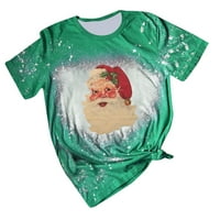Мъжка и дамска мода Коледа 3д дигитален печат тениска с къс ръкав Топ Блуза