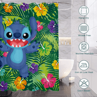 Lilo & Stitch душ завеса с тегло от полиестер за баня за баня