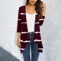 Miayilima плюс размер женски жилести пуловери Небрежни върхове Кардигански пуловери за жени Зима есен с дълъг ръкав Отворено предно палто 5xl