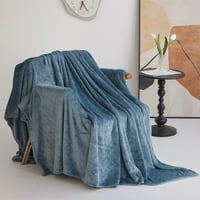 Jikolililili flannel office сгъстено одеяло за дрямка климатик, одеяло за диван, одеяло за подарък, леко студено дишащо есенно одеяло, 78 *70 синьо