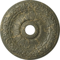 Екена Милуърк 24 од 4 ид 1 2 П Суиндън таван медальон, ръчно изрисуван Хамамелис пращене
