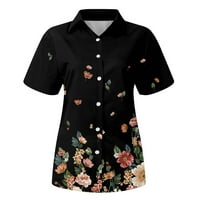 Модна къса ръкав Хенли лято плюс размер върхове от свободното време блуза женски ризи 2xl