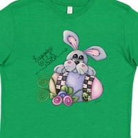 Мастически щастлив великденски зайче зайче младежки тениска