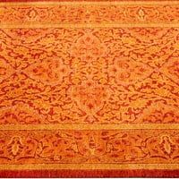 Един от един вид ръчно изработени магнат ориенталски вълна област килим оранжев бегач
