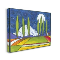 Ступел индустрии модерни земеделски култури абстрактни небе завихря модел живопис галерия увити платно печат стена изкуство, дизайн от Бен Ман
