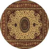 Ahgly Company Indoor Round Medallion Brown Traditional Area Cugs, 8 'Round