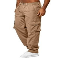 Pudcoco мъже прави панталони Средни талии свободни странични джобове панталони