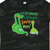 Inktastic My Grammy and Grandpa Love Me Grandson Dinosaur Gift Toddler Boy Girl Тениска