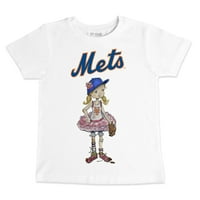 Детска мъничка ряпа бял нюйоркски метс бейзболни мадами тениска